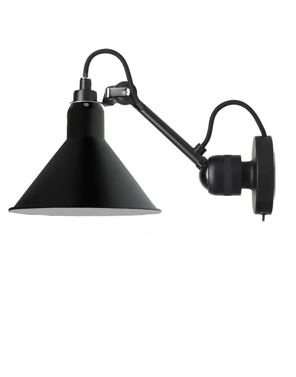 Small Wall Light with Adjustable Arm - Black