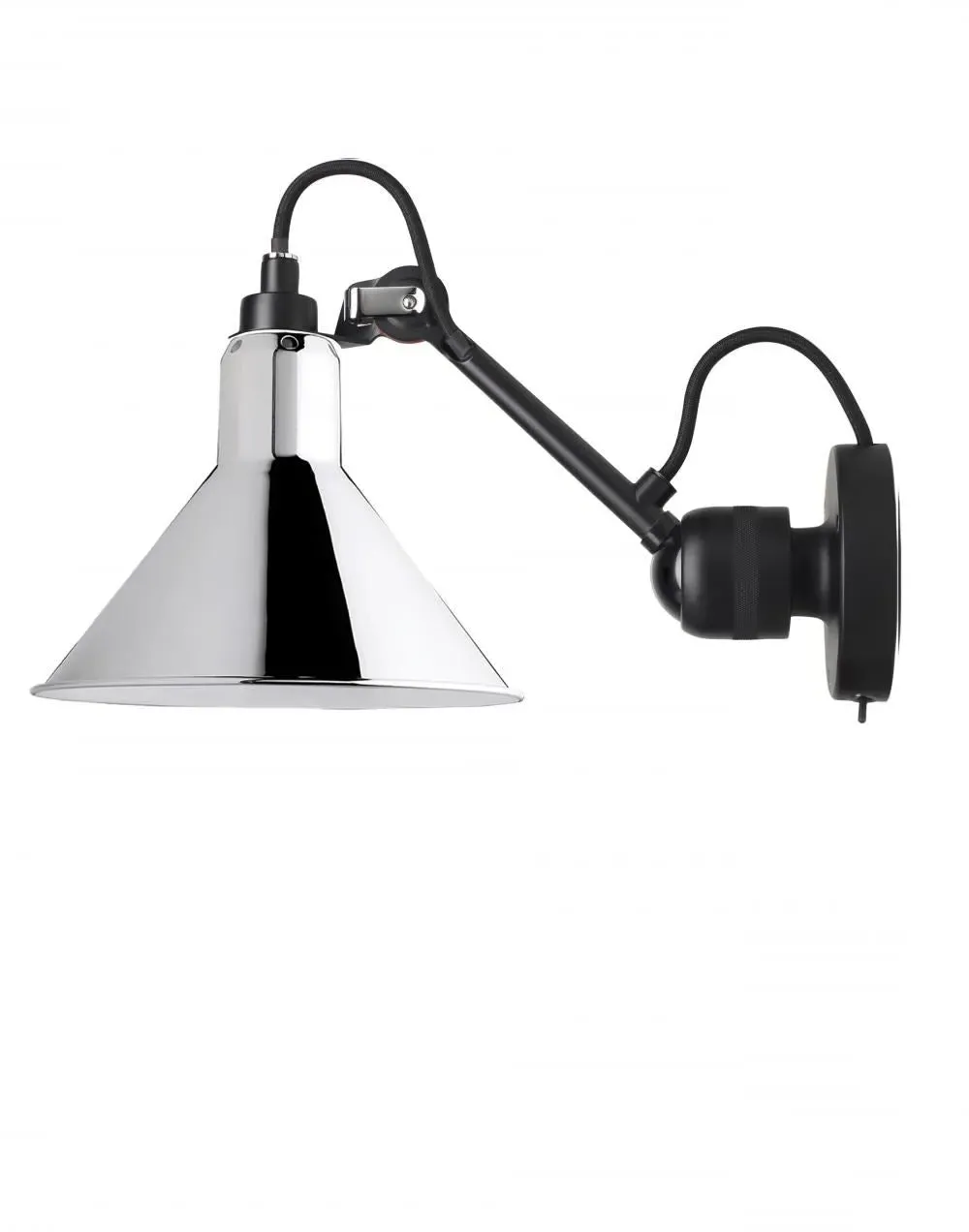 Small Wall Light with Adjustable Arm - Chrome