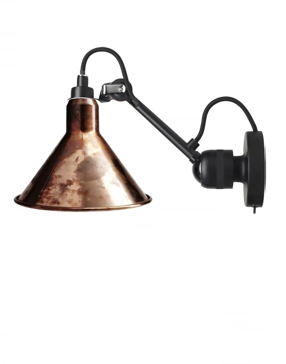 Small Wall Light with Adjustable Arm - Copper