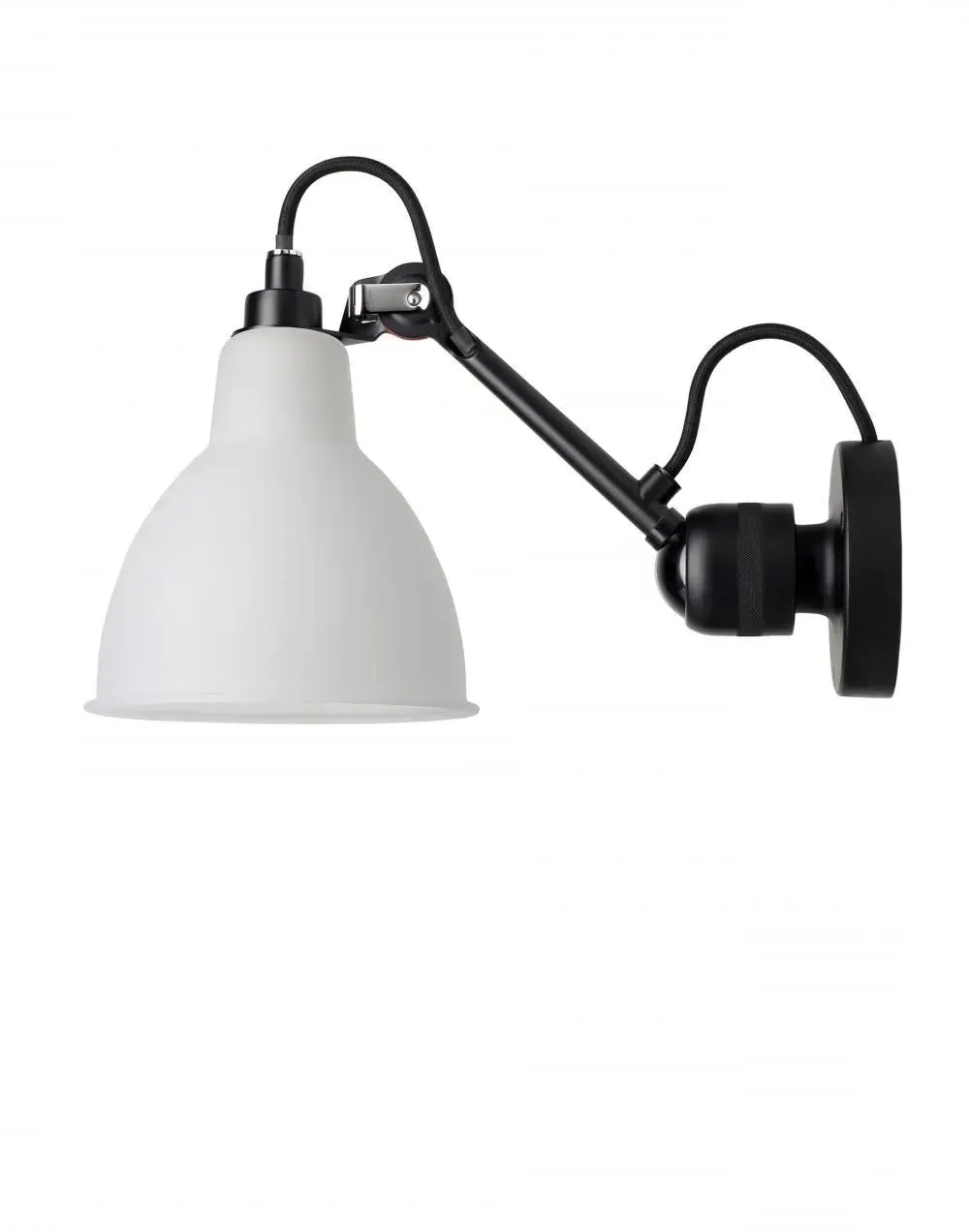 Small Wall Light with Adjustable Arm - Frosted