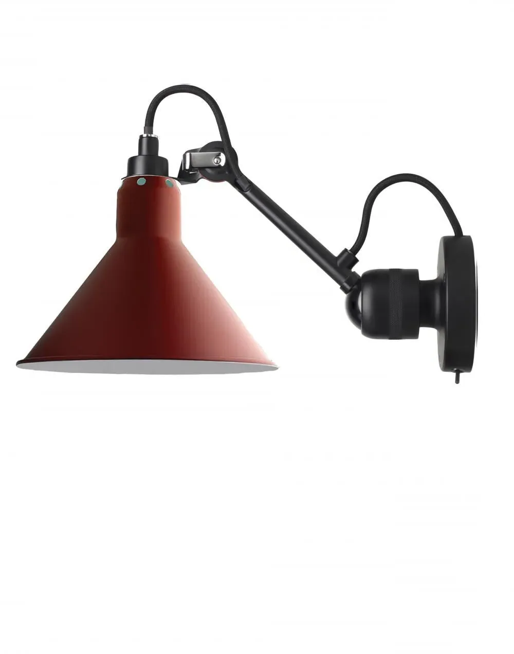 Small Wall Light with Adjustable Arm - Red