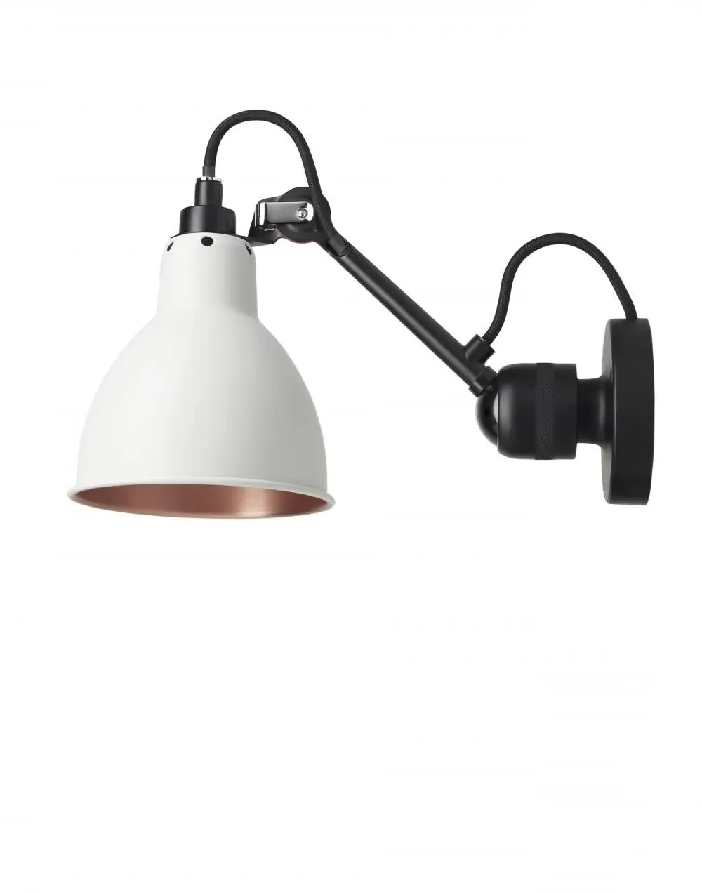 Small Wall Light with Adjustable Arm - White