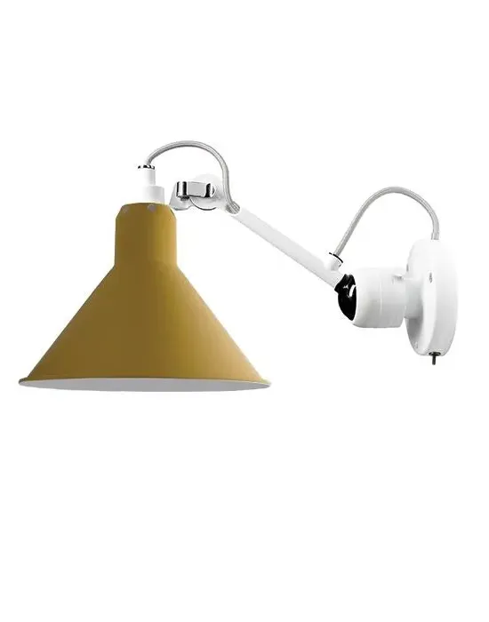 Small Wall Light with Adjustable Arm - Yellow