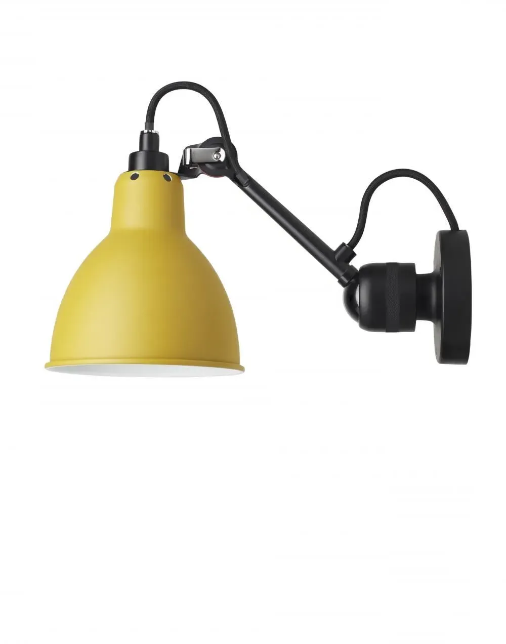 Small Wall Light with Adjustable Arm - Yellow