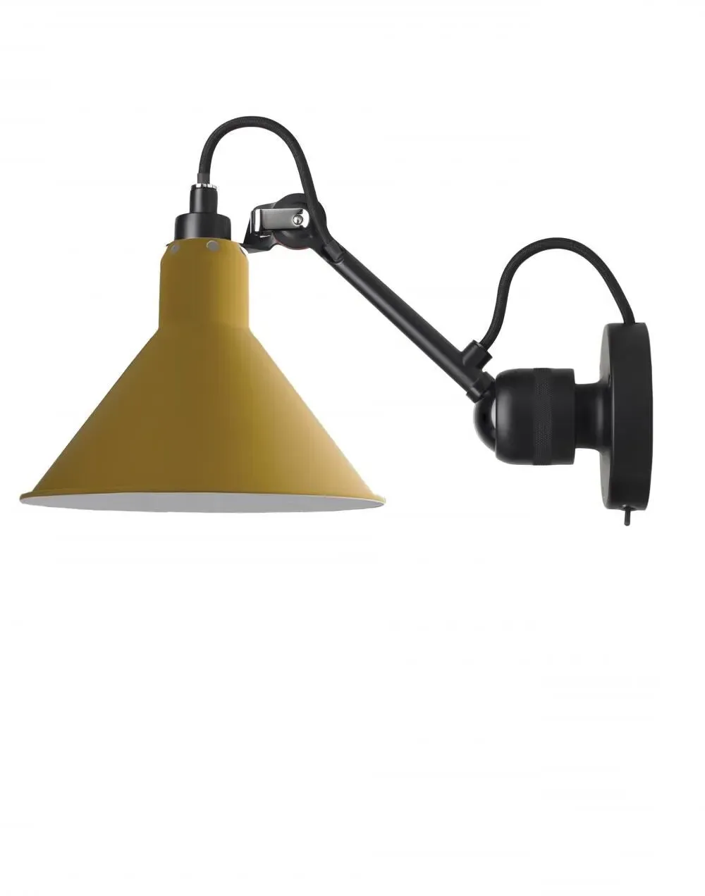 Small Wall Light with Adjustable Arm - Yellow