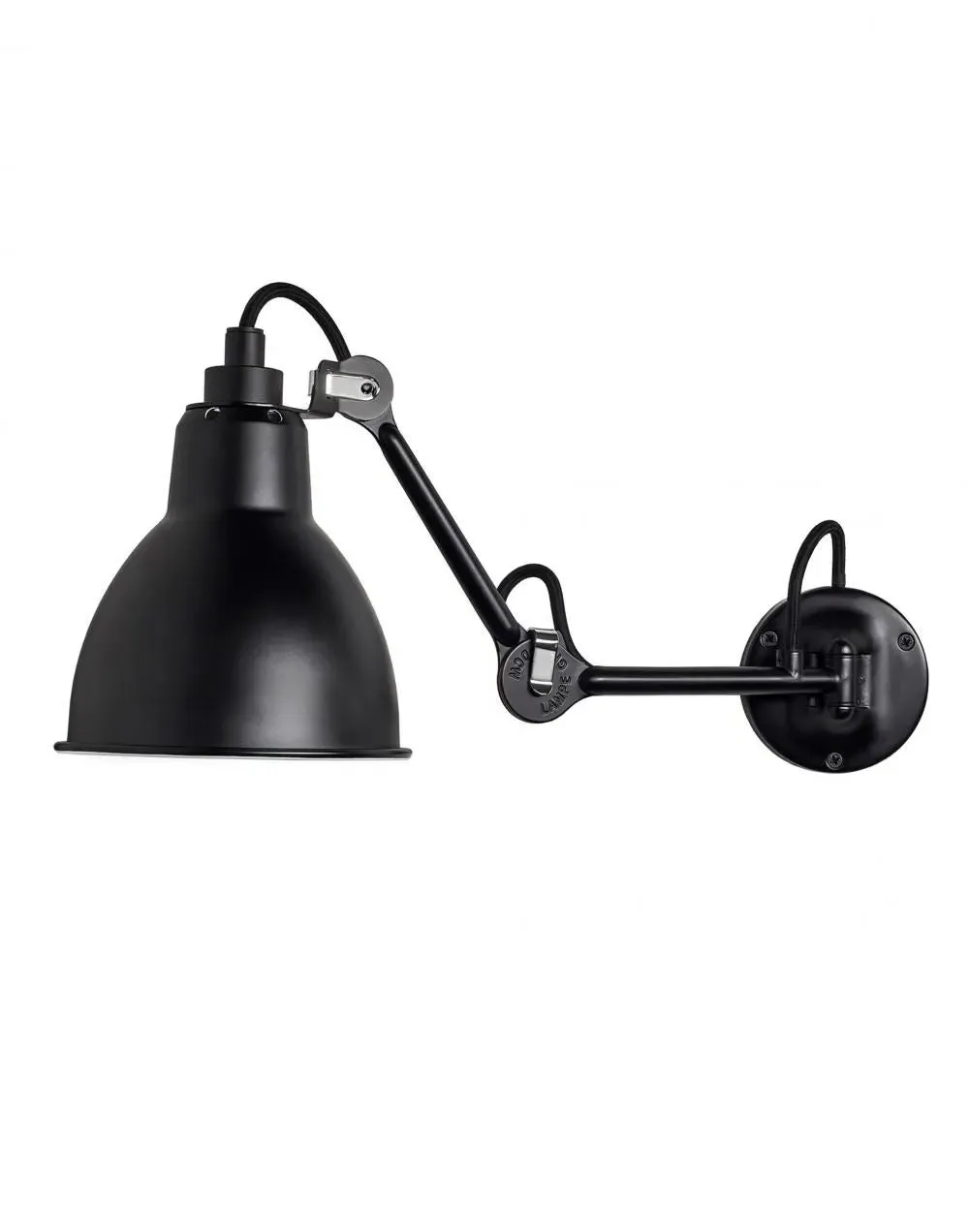 Small Wall Light with Adjustable Arms - Black