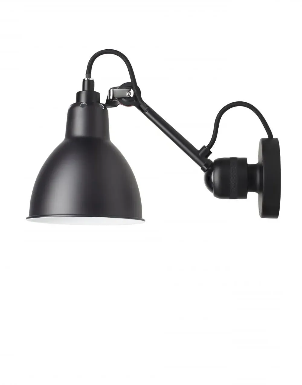 Small Wall Light with Conical Shade - Black
