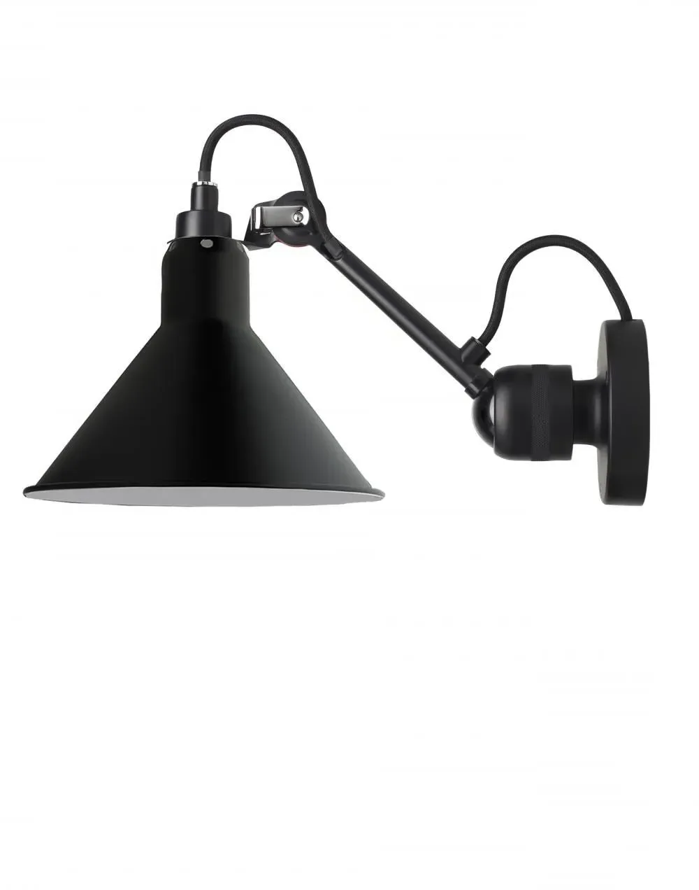 Small Wall Light with Conical Shade - Black image
