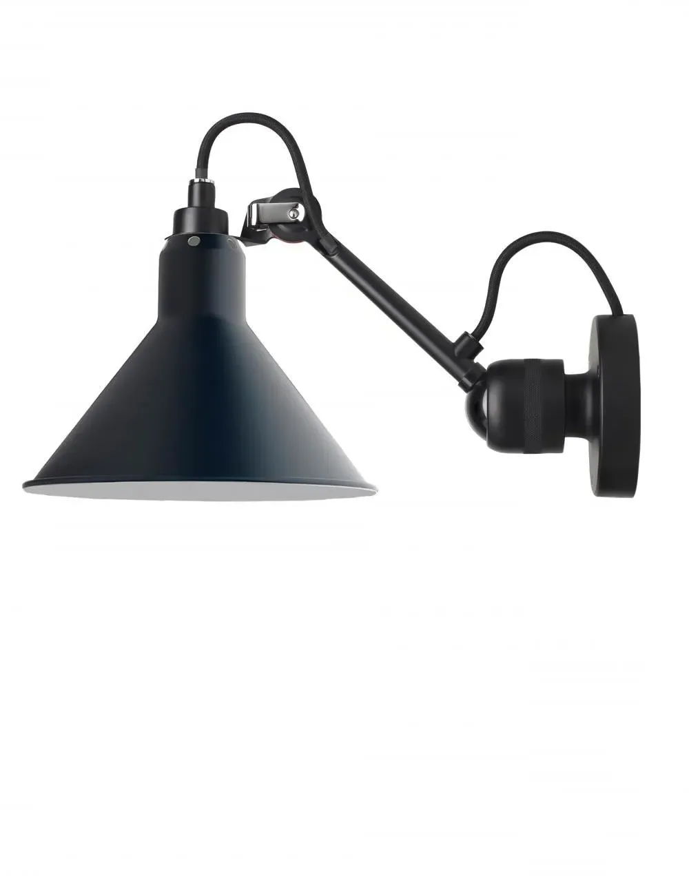 Small Wall Light with Conical Shade - Blue