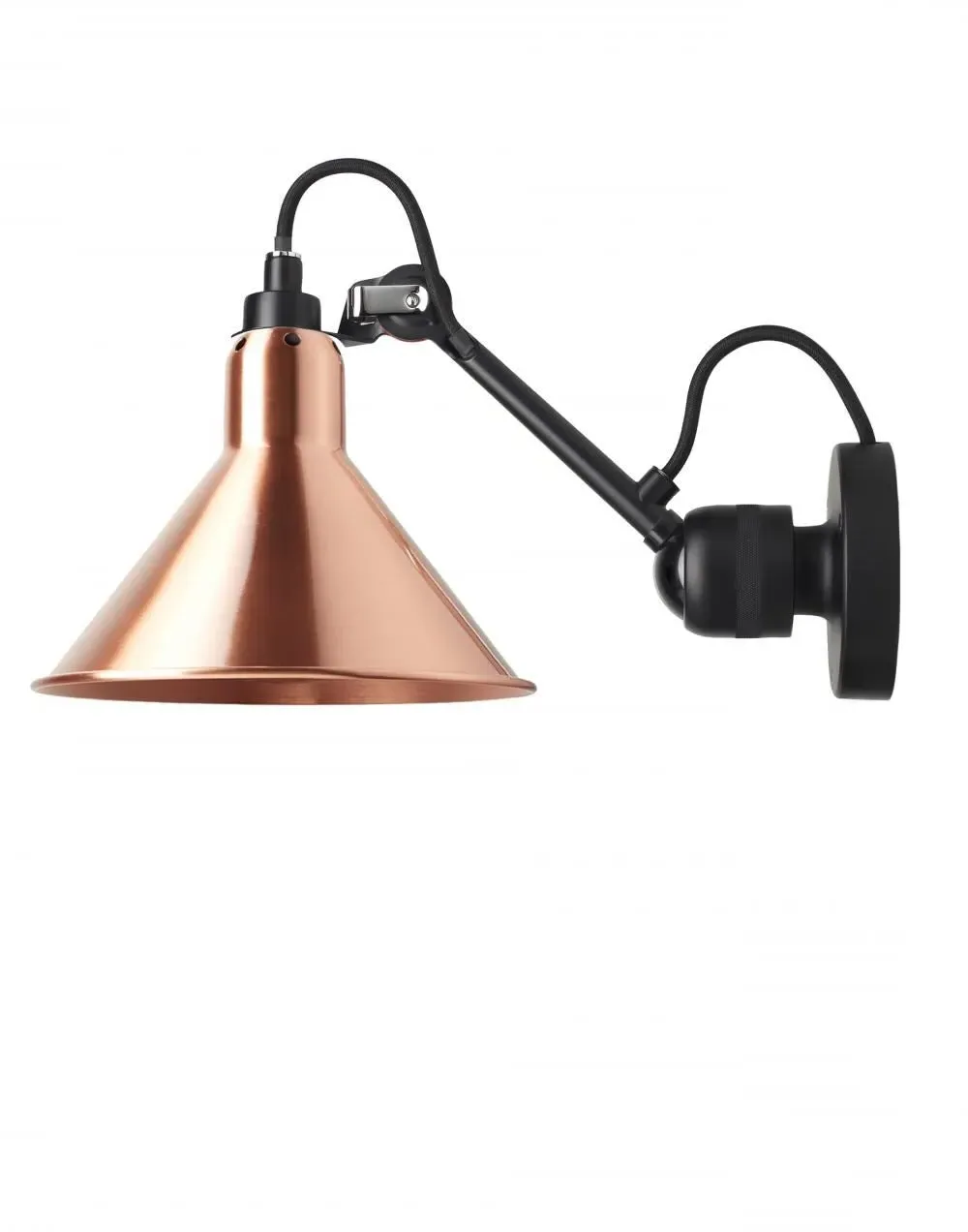 Small Wall Light with Conical Shade - Copper