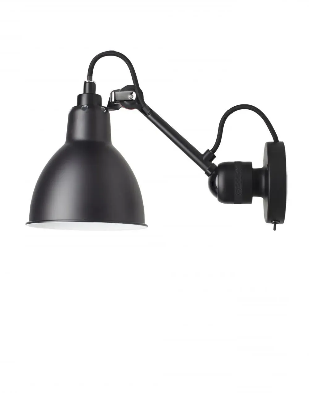 Small Wall Light with Switch - Black, Metal