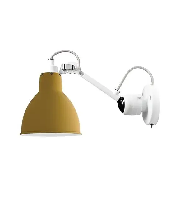 Small Wall Light with Switch - Yellow, Metal