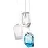3-Light Crystal Cluster Pendant - Multi, Glass