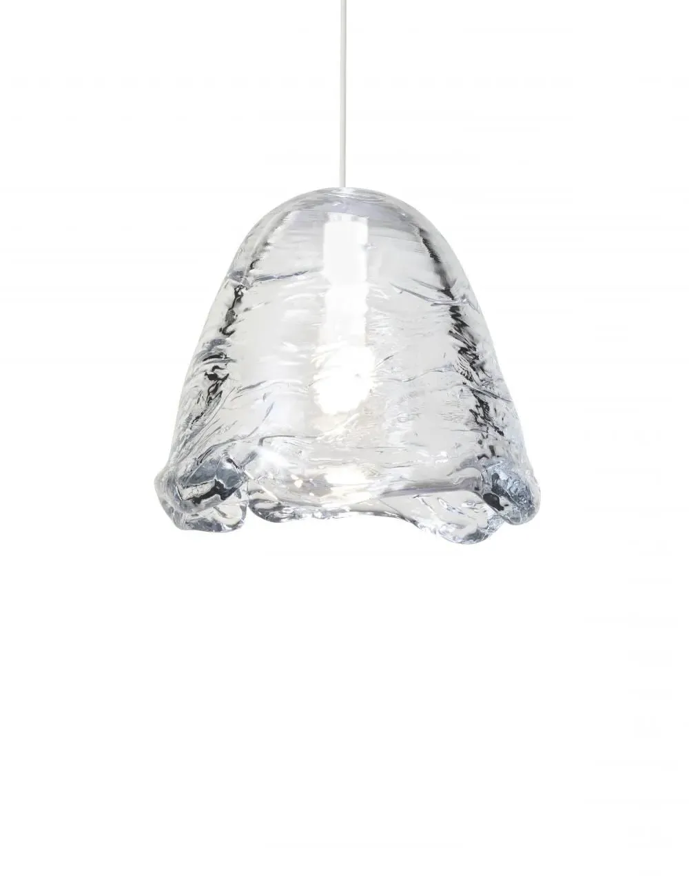 Frozen Large Pendant Light - Hand-Blown Glass