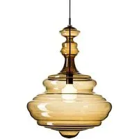 Large Pendant Light Chandelier - Smoked Glass