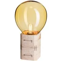 Medium Table Light with LED - Amber, Crystal