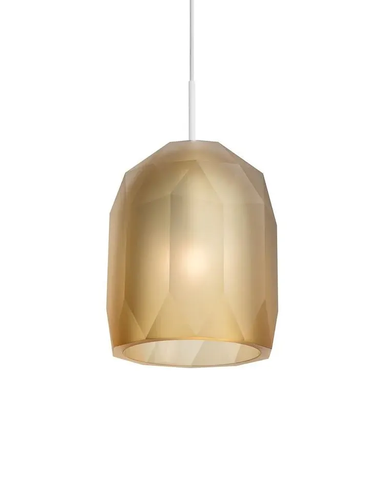 Polygon Pendant Light - Amber, Glass image