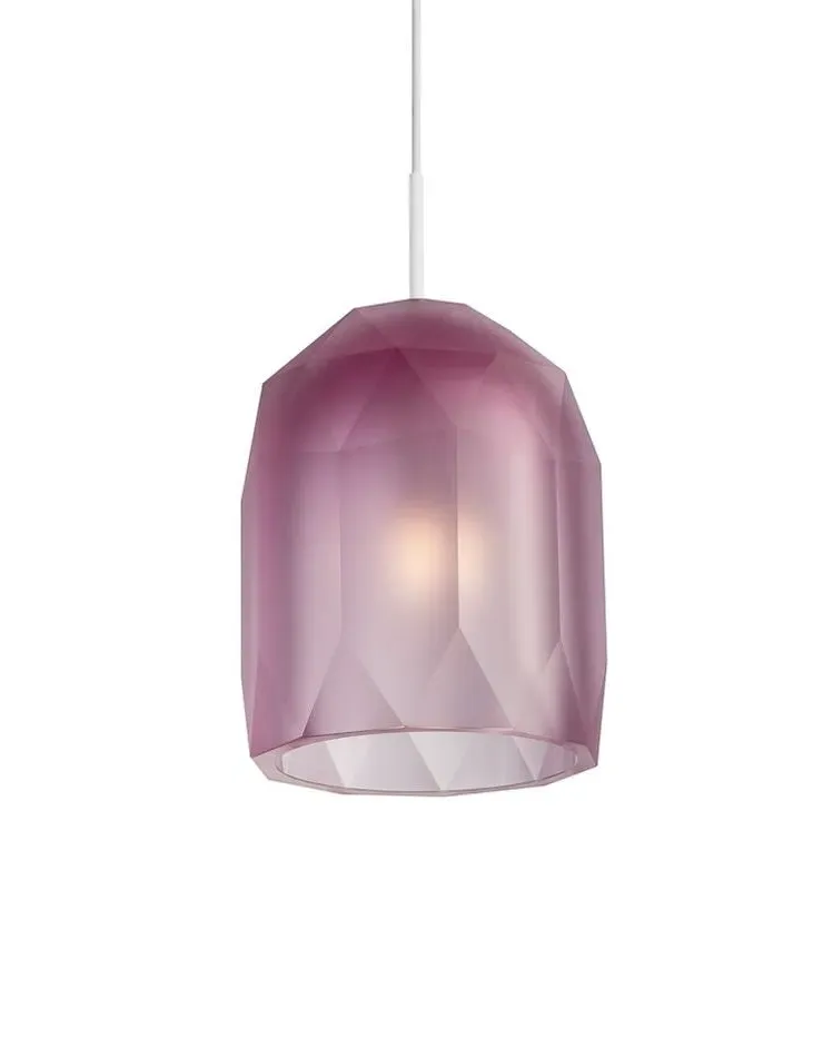 Polygon Pendant Light - Purple, Glass