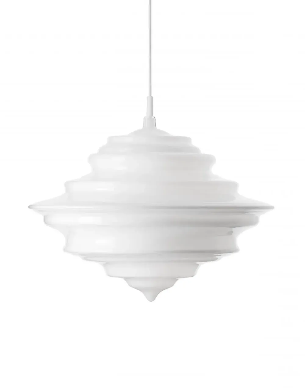 Small Pendant Light Opera Style - Opal Glass image