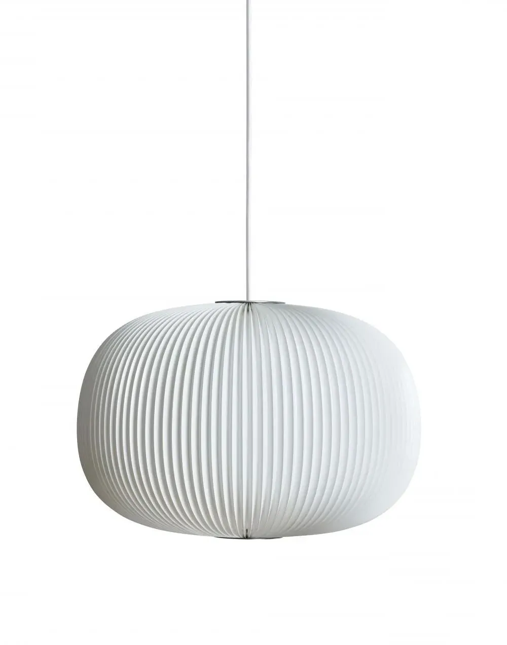 33cm Pendant Light with Pleated Shade - Aluminium