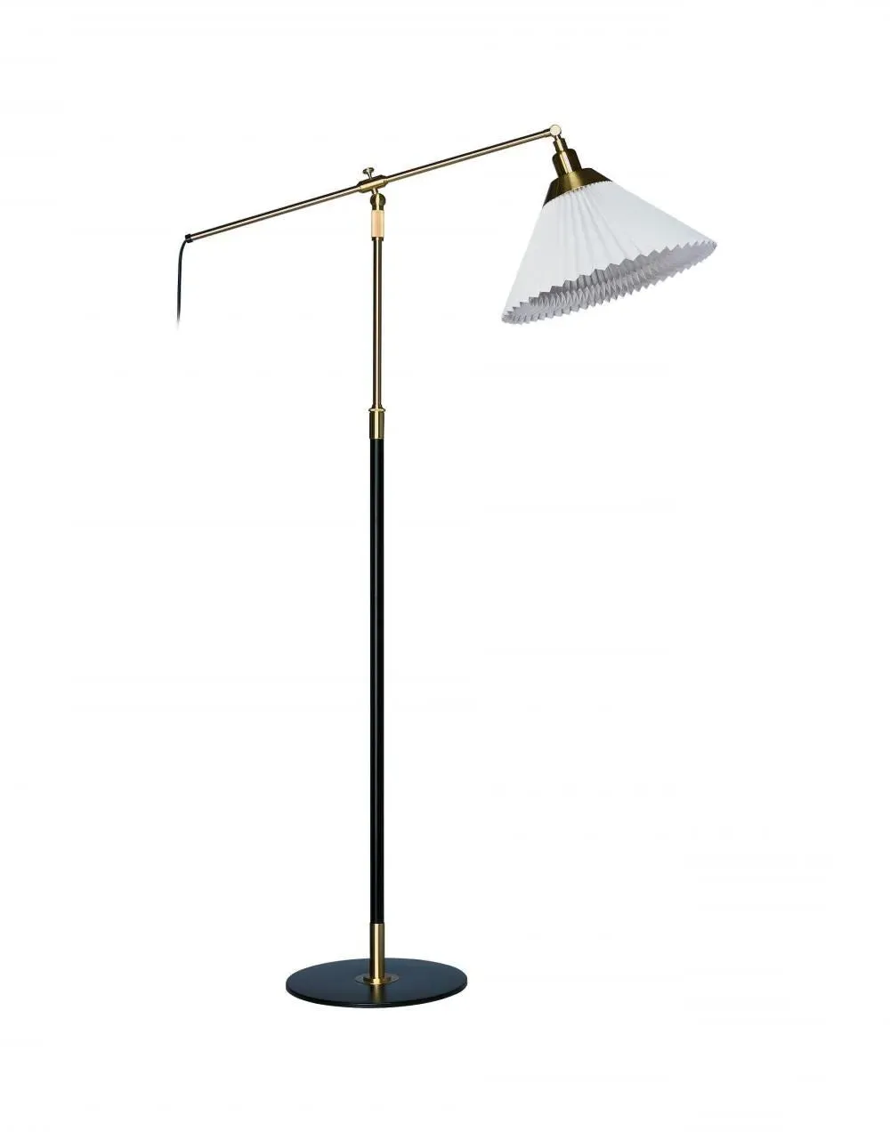 349 Floor Lamp with Adjustable Shade - Brass, Plastic