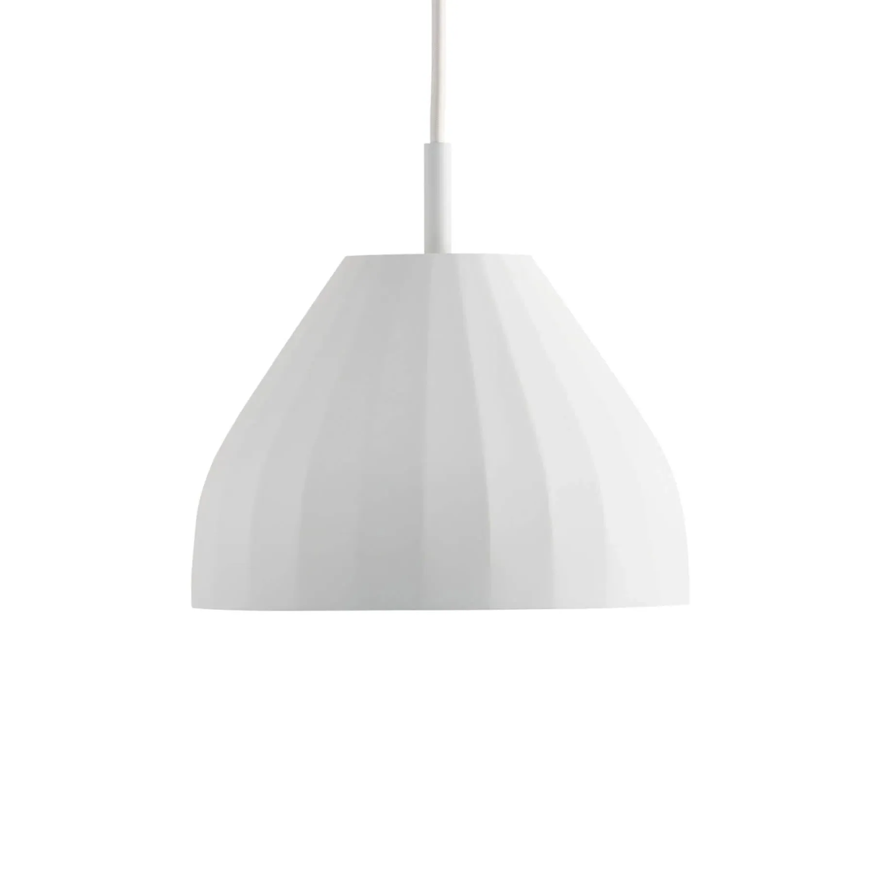 Conical Pendant Light with Pleated Design - Black