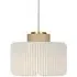 Cylinder Pendant Light 183 - White, Light Oak