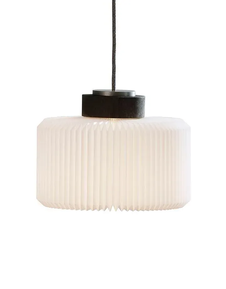 Cylinder Pendant Light - White, Oak