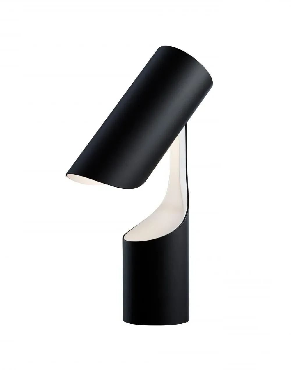 Cylinder Table Lamp with Split Design - Black image
