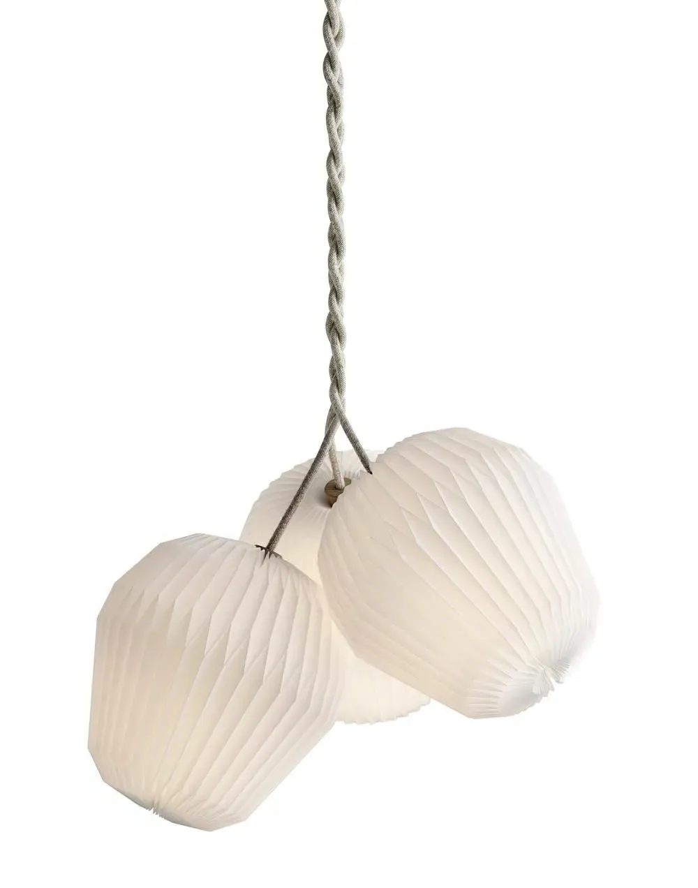 Extra Large Pendant Chandelier 3 Shades - Paper