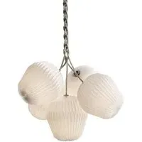 Extra Large Pendant Chandelier with 5 Shades - Paper