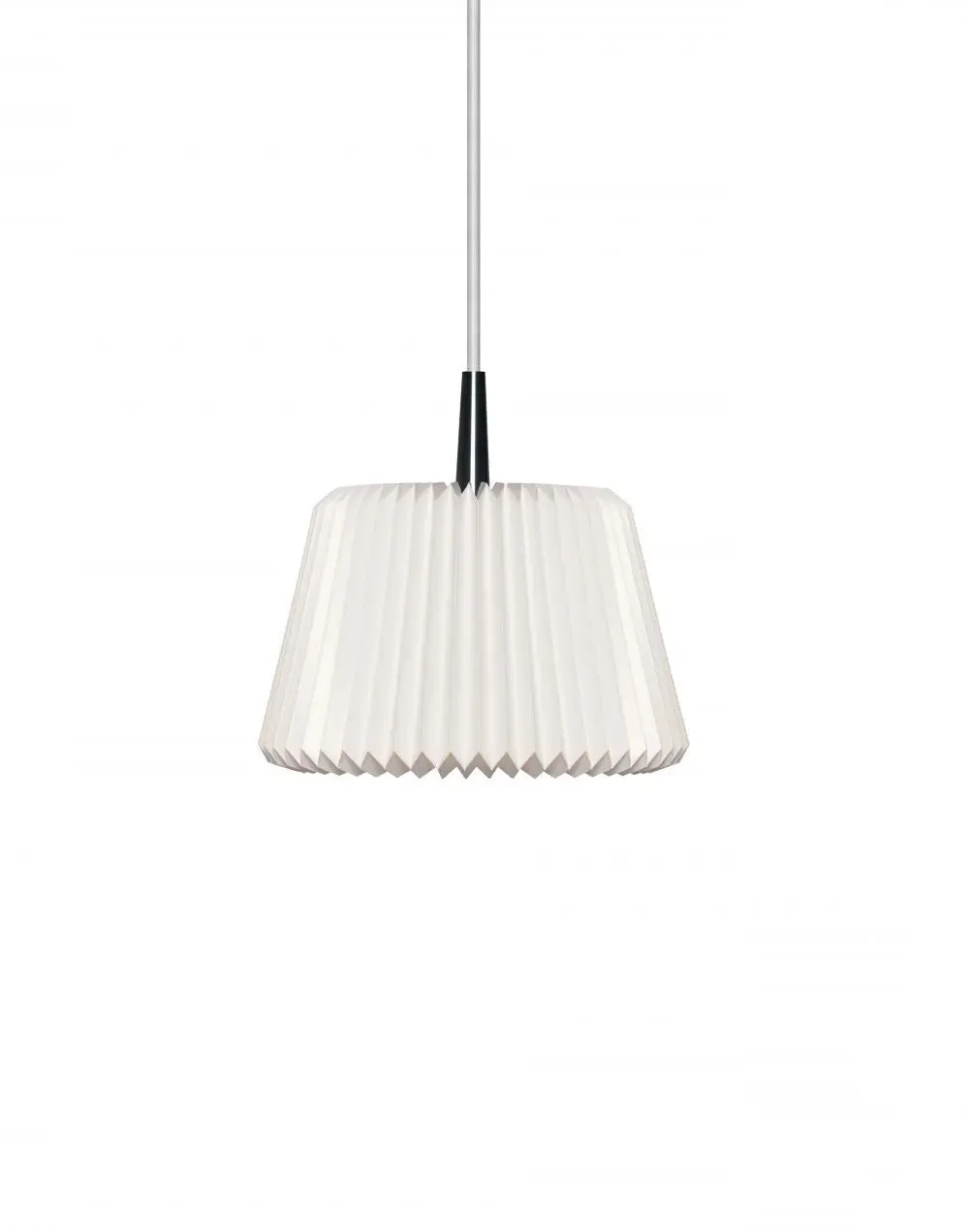 Extra Small Pendant Light Pleated - White, Paper image