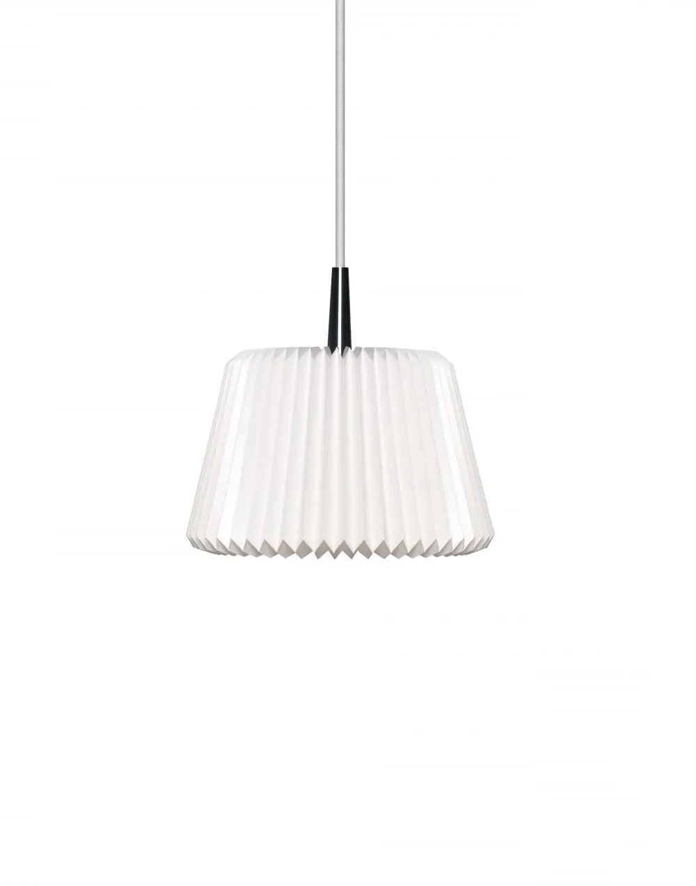 Extra Small Pendant Light Pleated - White, Plastic image
