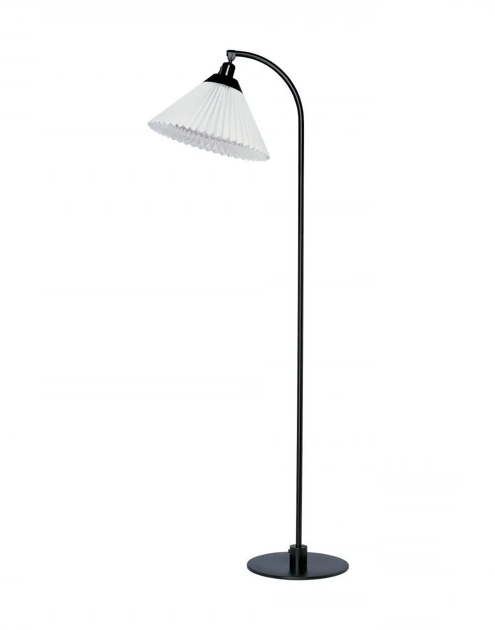 Floor Lamp with Pleated Shade - Black, Paper