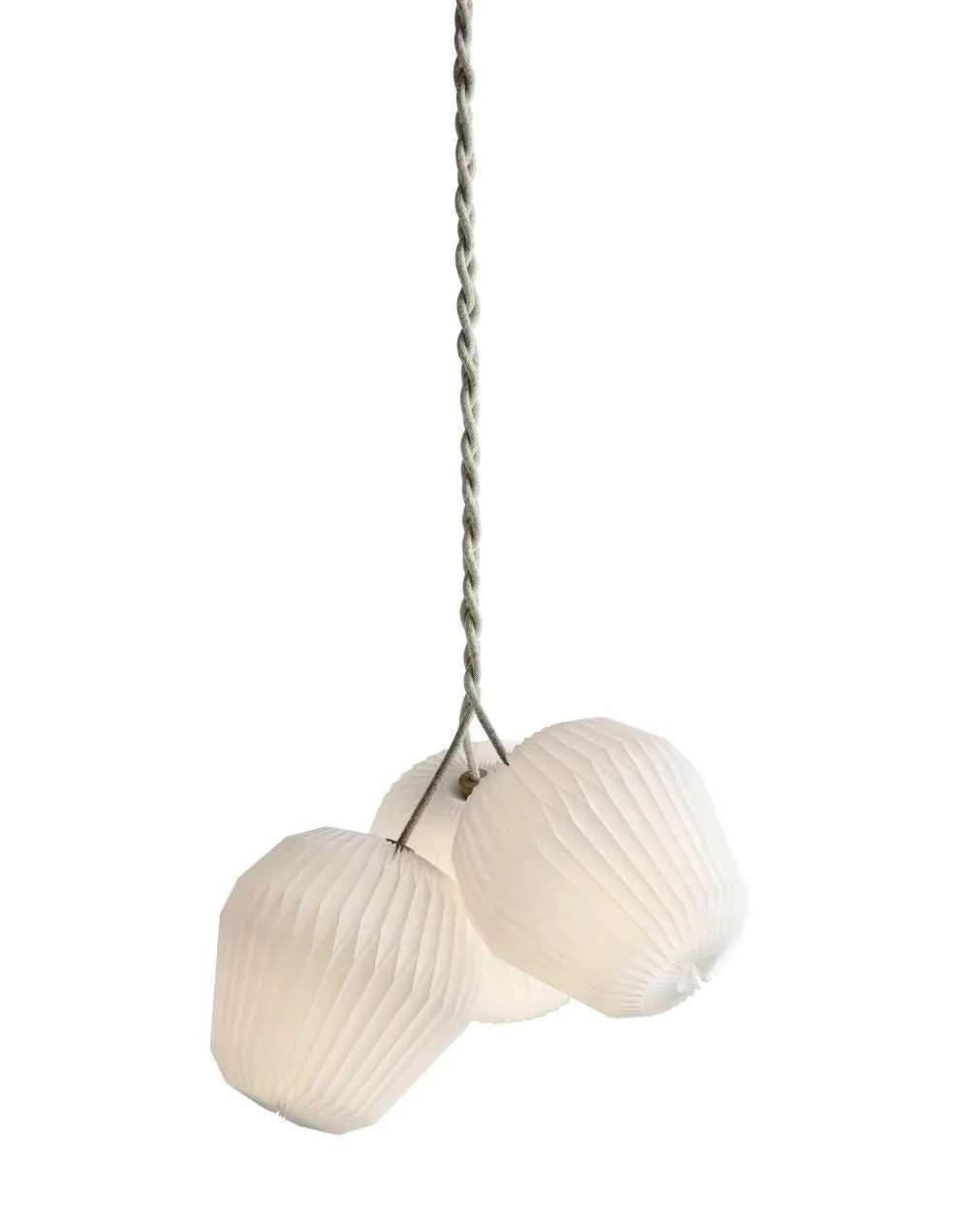 Large Pendant Chandelier with 3 Shades - Paper