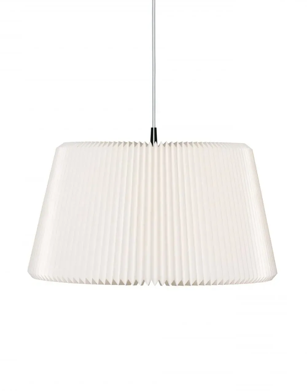 Large Pendant Light Pleated - White, Plastic