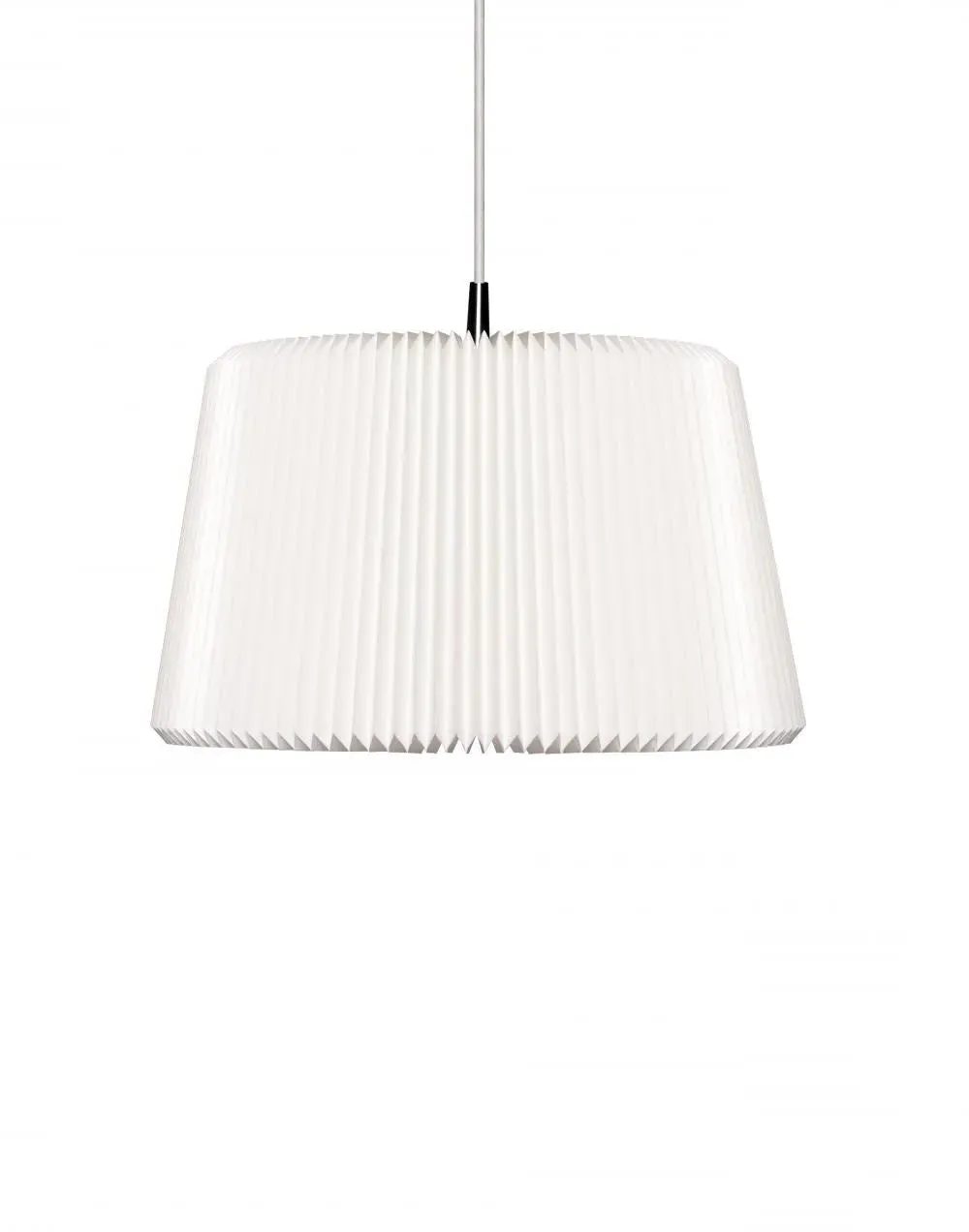 Large Pendant Light Pleated - White, Plastic