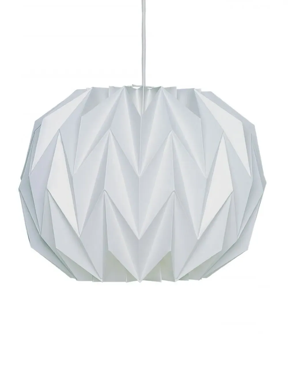 Large Pendant Light with Textured Shade - Plastic