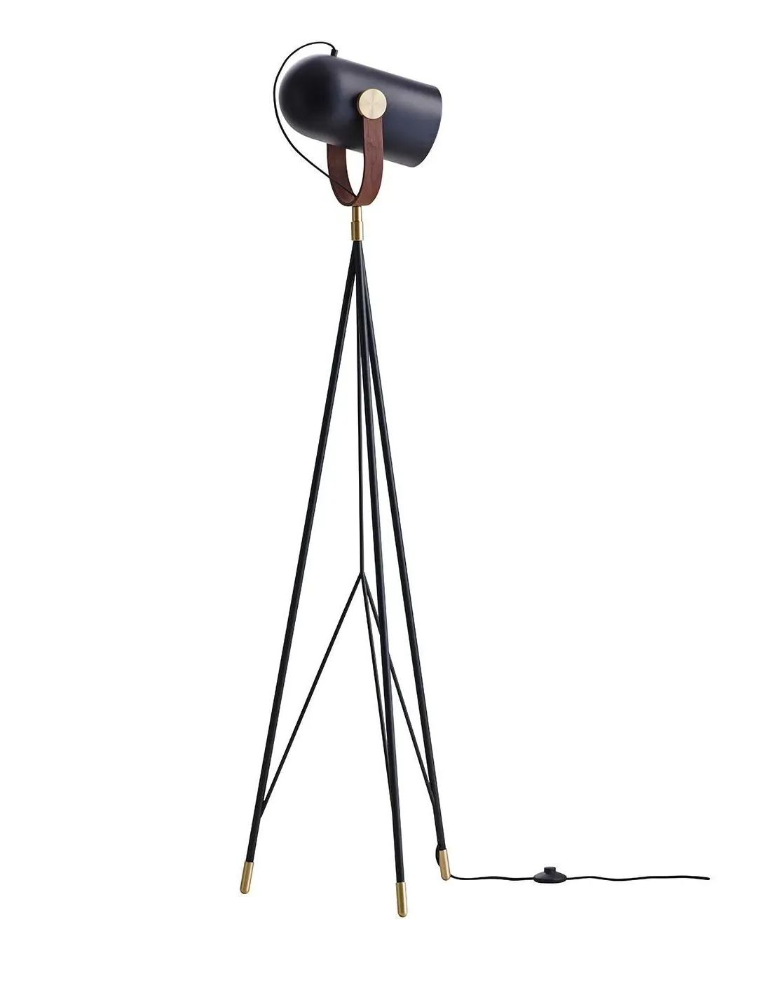 Low Adjustable Floor Lamp - Black, Steel