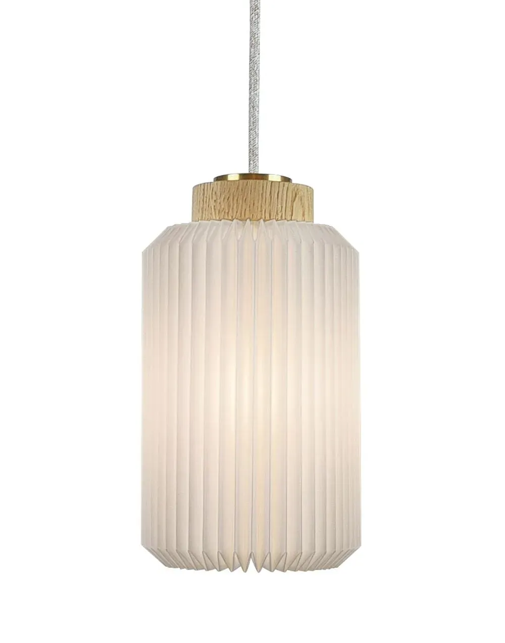 Medium Cylinder Pendant Light - Black Oak