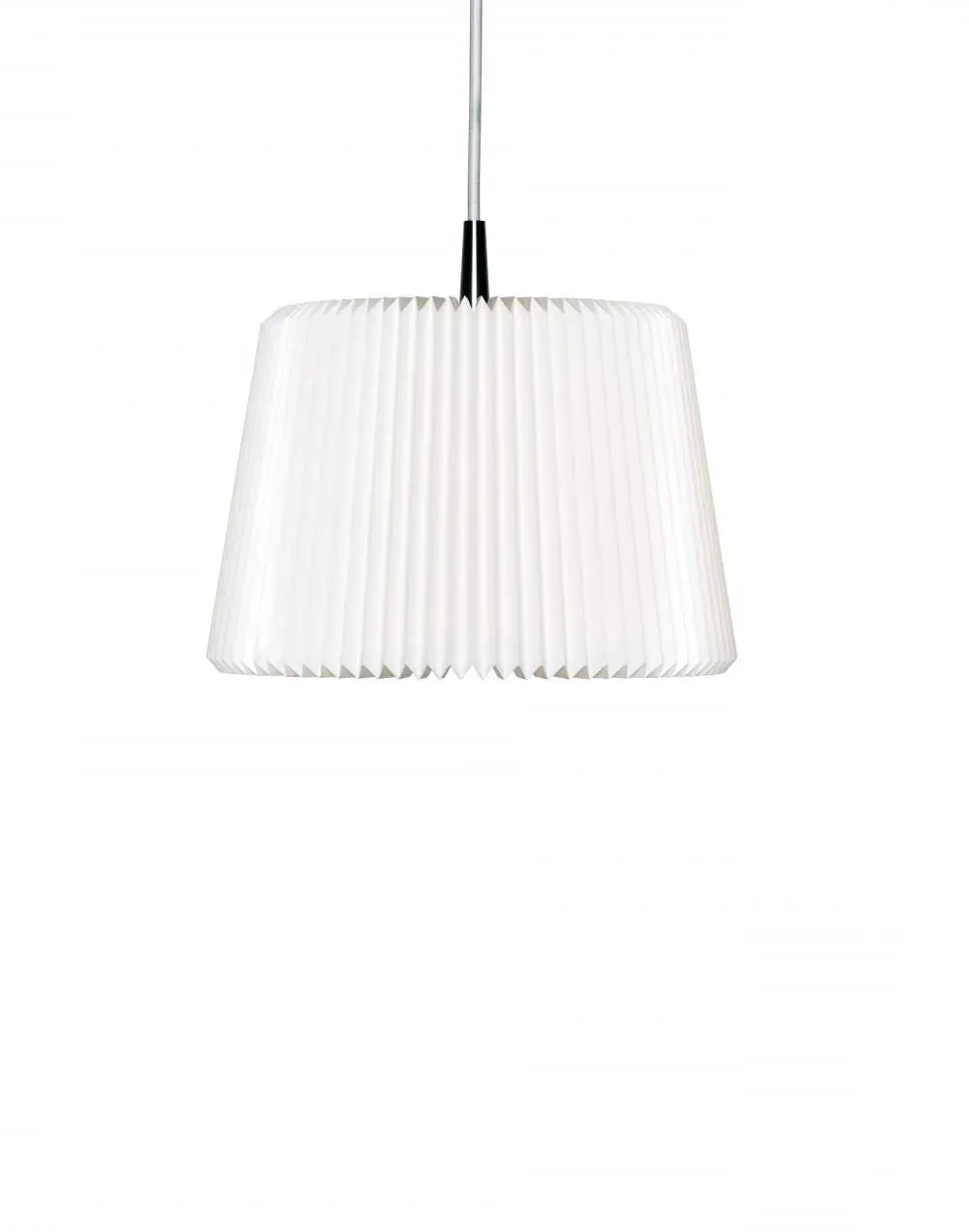 Medium Pendant Light Pleated - White, Plastic
