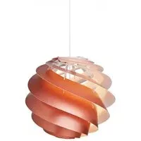 Medium Pendant Light with Spiral Shade - Copper