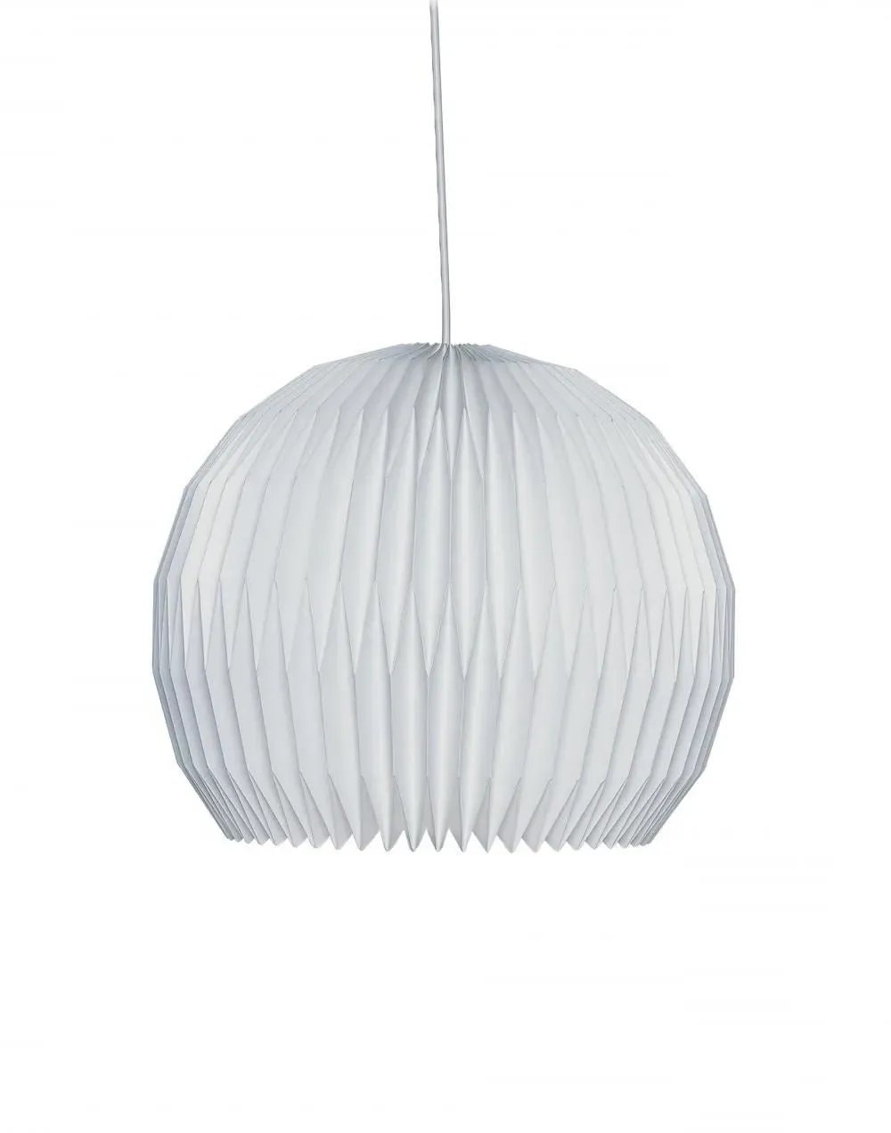Pendant Light with Pleated Shade - White image