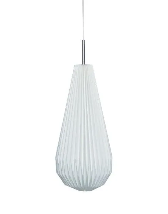 Small Round Pendant Light - Hand Pleated