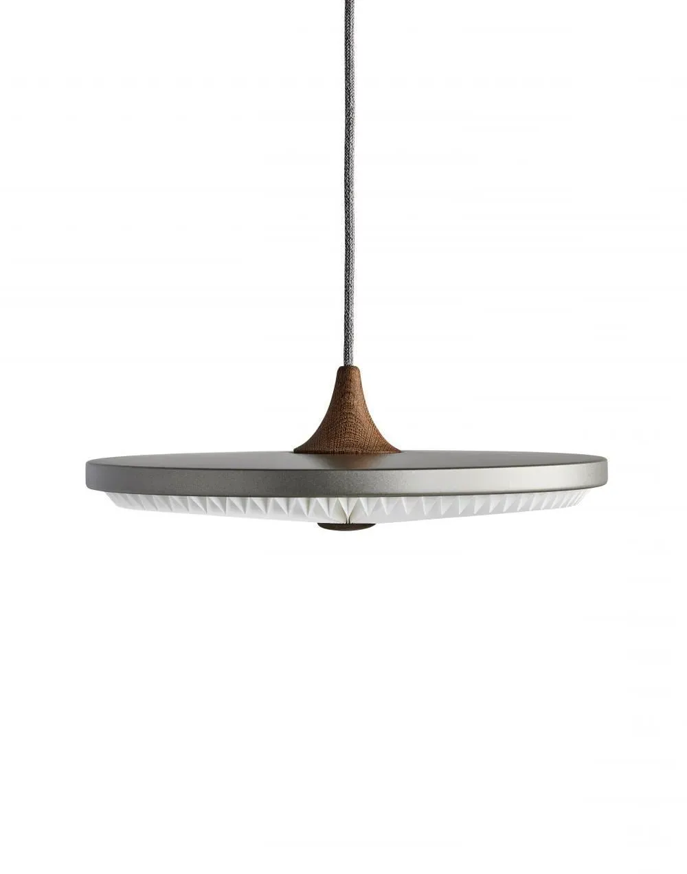 Small Soleil Pendant Light - Grey, Oak