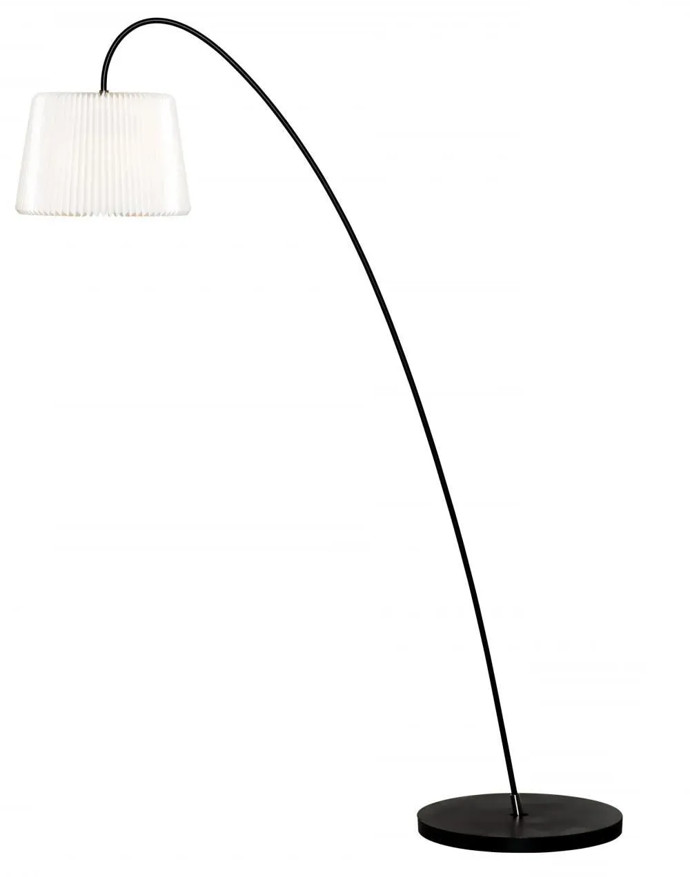 Snowdrop Floor Lamp - Silk White, Pleated Paper
