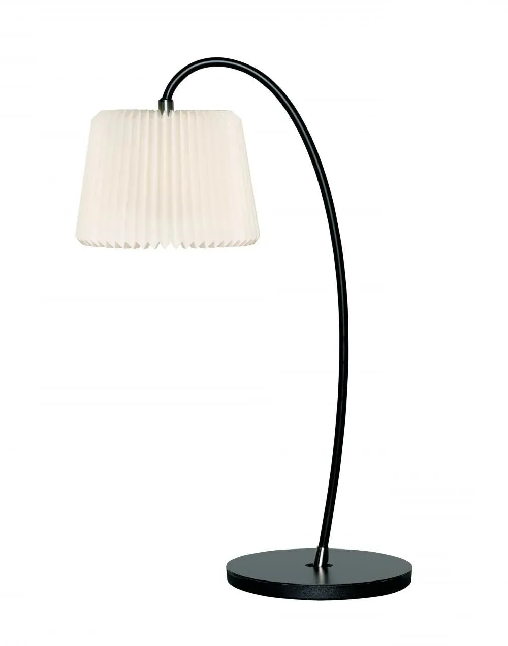 Snowdrop Table Lamp with Pleated Shade - Silk White