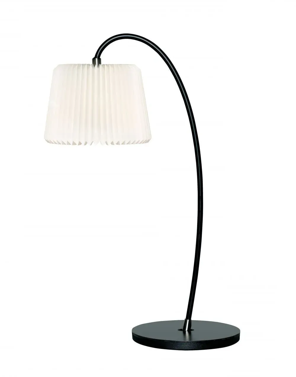 Snowdrop Table Lamp with Pleated Shade - White