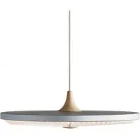 Soleil Medium Pendant Light - Silver Cloud, Light Oak