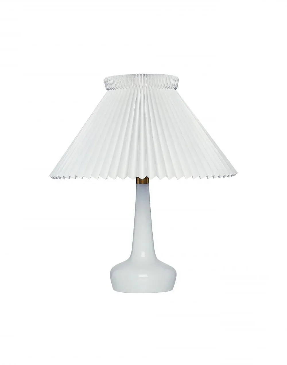 Table Lamp with Opal Shade - White, Glass